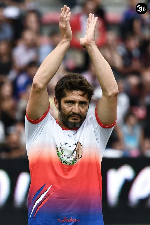 Bixente Lizarazu - Les champions du monde de 98 ont affronté les rugbymen du Stade toulousain lors d'un match caritatif au profit de l'association de Pascal Olmeta « Un sourire, un espoir pour la vie » sur la pelouse du stade Ernest Wallon à Toulouse, en France, le 10 juillet 2017. © Agence/Bestimage