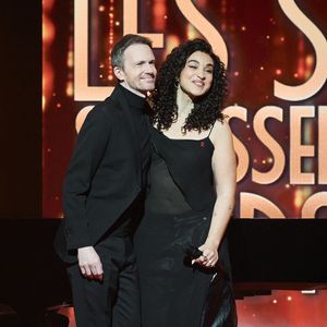 Exclusif - Camelia Jordana et Alexandre Tharaud lors de l’enregistrement de l’émission “Les stars s’unissent pour le Sidaction” au théâtre Marigny à Paris, France, le 11 mars 2025. L’émission sera diffusée en prime le 22 mars sur France 2. © Guirec-Moreau/ Bestimage