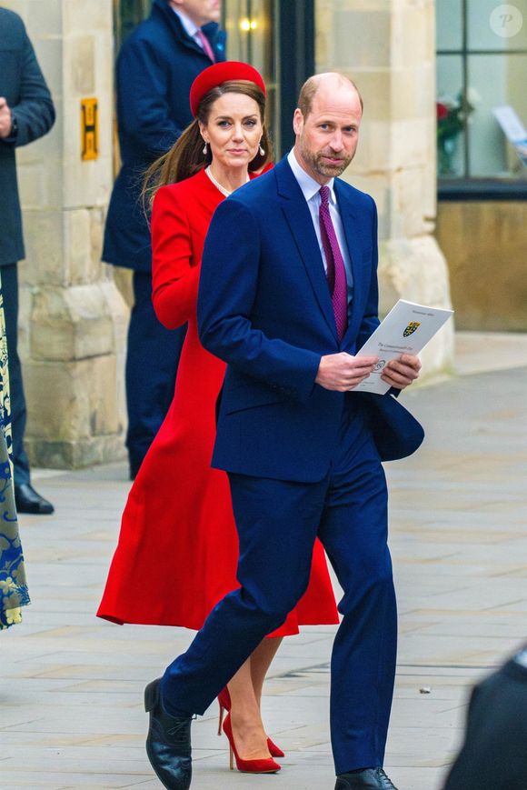 Le prince William, prince de Galles, et Catherine (Kate) Middleton, princesse de Galles, célèbrent le 76ème Commonwealth Day à l'abbaye de Westminster à Londres, le 10 mars 2025.