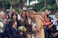 Charlene de Monaco avec son chihuahua au Rokethon ©Rokethon