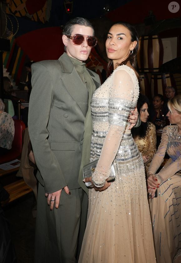 Raphael Say et Léa Djadja - Célébrités au défilé Christophe Guillarmé "Collection Prêt-à-Porter Automne/Hiver 2025-2026" lors de la Fashion Week au Balajo à Paris le 5 mars 2025. © Coadic Guirec/Bestimage