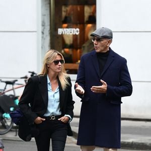 Exclusif - Sarah Poniatowski (Lavoine) et son compagnon Roschdy Zem - Hommage à la chanteuse Dani en l'église Saint-Roch à Paris le 1er octobre 2022.