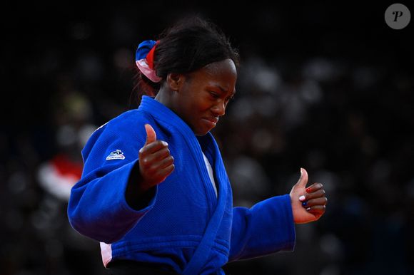 Clarisse Agbegnenou ( FRA ) réagit lors des Jeux Olympiques de Judo 2024 à l'Arena Champ de Mars le 30 juillet 2024 à Paris, France. © Federico Pestellini / DPPI / Panoramic / Bestimage