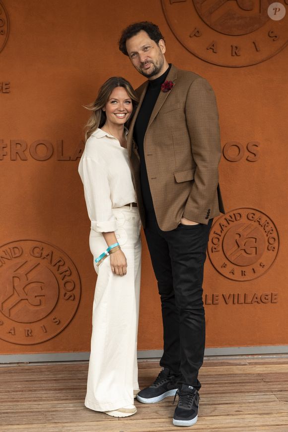 Éric Antoine et sa compagne Gennifer Demey au village lors des Internationaux de France de Tennis de Roland Garros 2025, à Paris, France, le 7 juin 2025. © Cyril Moreau/Bestimage