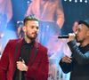 Exclusif - M. Pokora (Matt Pokora) et Soprano - Enregistrement de l'émission "Les Années Bonheur" à La Plaine Saint-Denis le 24 mars 2015. Diffusion le 2 mai 2015.