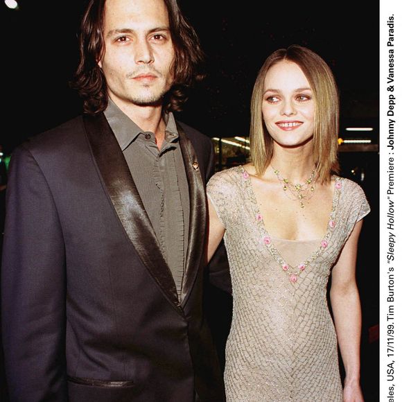 Première du film Sleepy Hollow de Tim Burton : Johnny Depp et Vanessa Paradis. Los Angeles, USA, 17/11/99. © Bauer-Griffin/ABACA