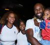 Bien qu'ils ne soient pas encore unis par les liens du mariage, les tourtereaux ont donné naissance à deux enfants : Eden (11 ans) et Ysis (7 ans)...

Exclusif - Teddy Riner avec sa femme Luthna et ses enfants Eden et Ysis - Teddy Riner fête son titre de champion Olympique de judo en équipe mixte au restaurant "Podium" du groupe (Les bistrots Pas Parisiens) à Paris le 3 aout 2024. © Rachid Bellak/Bestimage