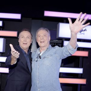 Exclusif - Julien Lepers et Herbert Léonard lors de l'enregistrement de l'émission "Chez Jordan de Luxe" à Paris. Le 8 octobre 2024
© Cédric Perrin / Bestimage