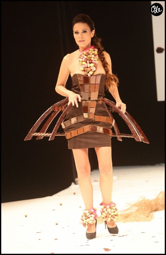 Exclusif - Cécile Simeone - Défilé et soirée d'ouverture du salon du chocolat 2011 à Paris - le 19.10.2011