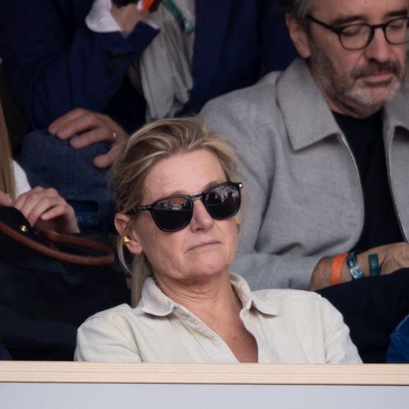 Anne-Elisabeth Lemoine en tribunes lors de la finale messieurs des Internationaux de France de Tennis de Roland Garros 2025 (jour 15), à Paris, France, le 8 juin 2025. © Cyril Moreau/Bestimage