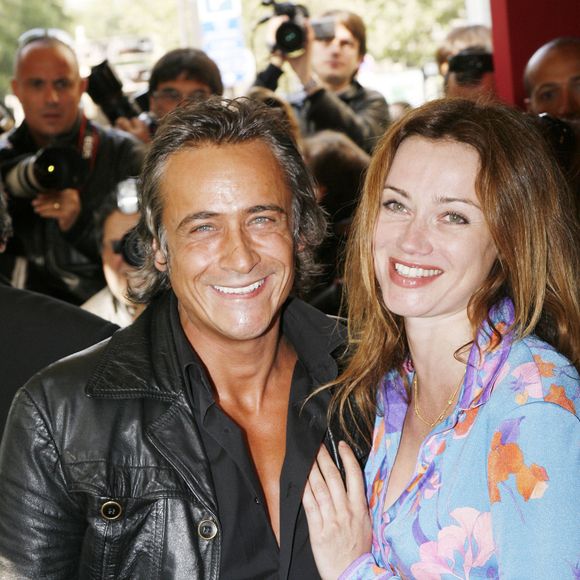 Archives - Jean-Michel Tinivelli et Marine Delterme lors de la conférence de presse de rentrée de TF1 à l'Olympia à Paris, le 29 août 2007. © Frédéric Piau/Bestimage