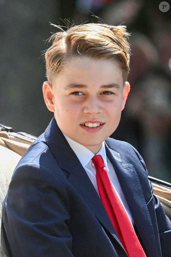 Le prince George lors de la cérémonie des couleurs 2025, à Londres, Royaume-Uni, le 14 juin 2025. Photo by Zak Hussein/Splash News/ABACAPRESS.COM