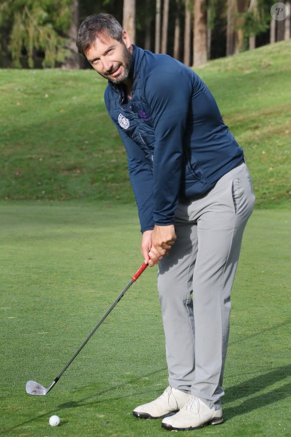 Les comédiens Franck Sémonin et D.Zentout sont les parrains de l'opération Golf pour tous, organisé par l'association " Balles Blanches" à l'occasion de la première édition du "Festival des programmes jeunesse" de Lourdes, le 23 octobre 2020. Photo : Agence / Bestimage