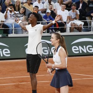 Gael Monfils, Elina Svitolina - Soirée "Gael & Friends" à Roland Garros sur le court Philippe Chatrierà Paris le 21 mai 2026. © Marc Ausset-Lacroix/Bestimage