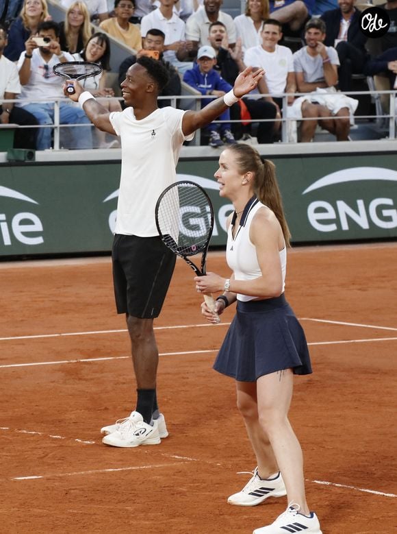 Gael Monfils,  Elina Svitolina - Soirée "Gael & Friends" à Roland Garros sur le court Philippe Chatrierà Paris le 21 mai 2026. © Marc Ausset-Lacroix/Bestimage
