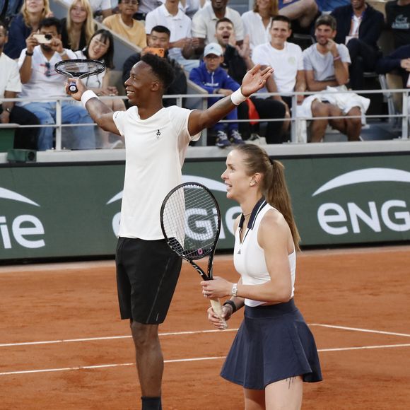 Gael Monfils,  Elina Svitolina - Soirée "Gael & Friends" à Roland Garros sur le court Philippe Chatrierà Paris le 21 mai 2026. © Marc Ausset-Lacroix/Bestimage