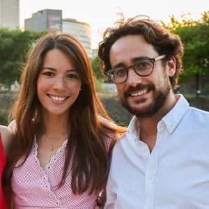 Emilie Broussouloux, Thomas Hollande assistent à la soirée pétanque gastronomique à Paris Yacht Marina le 21 juin 2022 à Paris, France. Photo by Nasser Berzane/ABACAPRESS.COM