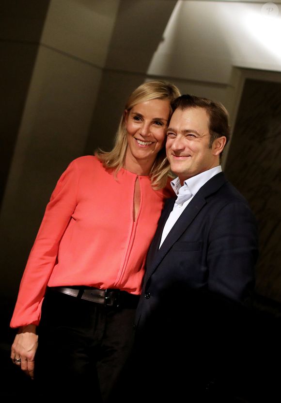 Exclusif - Renaud Capuçon et sa femme Laurence Ferrari - Backstage du concert unique "Au cinéma" de Renaud Capuçon à l'Olympia à Paris le 14 octobre 2018. © Dominique Jacovides - Cyril Moreau/Bestimage
