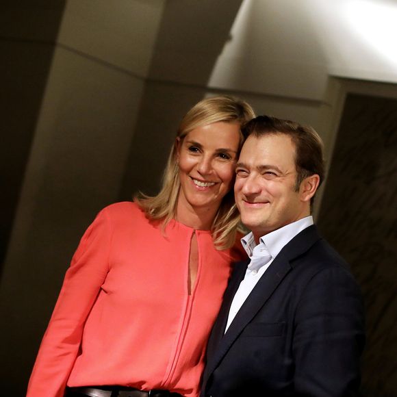 Exclusif - Renaud Capuçon et sa femme Laurence Ferrari - Backstage du concert unique "Au cinéma" de Renaud Capuçon à l'Olympia à Paris le 14 octobre 2018. © Dominique Jacovides - Cyril Moreau/Bestimage