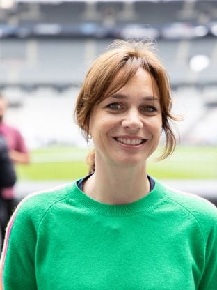 Nathalie Péchalat montre ses deux filles, dont le père est Jean Dujardin