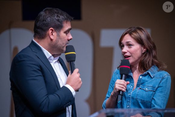 Matthieu Lartot, Nathalie Pechalat lors du Grand prix de l'insertion par le sport pour demain le sport à la Maison de la radio (Radio France) Paris, France le 7 octobre 2025. Photo par Franck Derouda/ABACAPRESS.COM