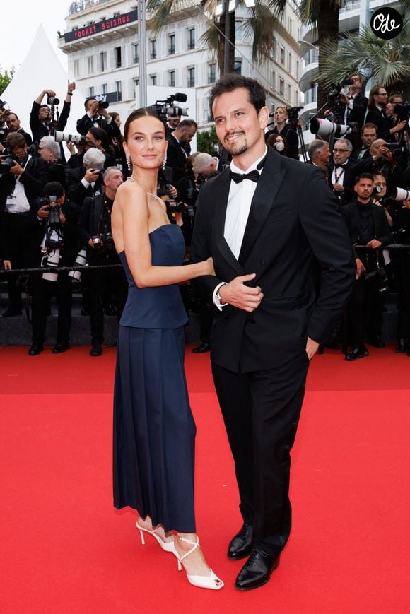 Cassandre Verdier et son compagnon Juan Arbelaez lors de la montée des marches du film "Partir un jour" pour la cérémonie d’ouverture du 78ème Festival International du Film de Cannes, au Palais des Festivals à Cannes, le 13 mai 2025.

© Jacovides-Moreau / Bestimage