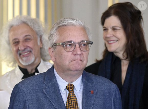 Le roi et la reine Mathilde de Belgique et le prince Laurent de Belgique organisent un déjeuner pour les membres du Jury du Concours Reine Elisabeth 2022 au Château de Laeken à Bruxelles, le 31 mai 2022. © Photonews / Bestimage