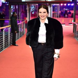 Juliette Binoche à la première du film "Queen at Sea" lors de la 76ème édition du festival international du film de Berlin (La Berlinale 2026), le 17 février 2026.
© Romain Doucelin / Bestimage