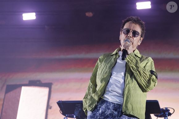 Jean-Michel Jarre sur la place Paleizenplein - Place des Palais à Bruxelles le mardi 01 juillet 2025, lors de la deuxième journée de la première édition de l'événement Brussels Palace Open Air. Photo by ABACAPRESS.COM