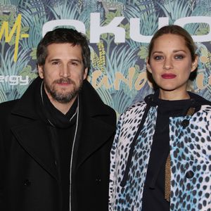 Exclusif - Guillaume Canet et sa compagne Marion Cotillard - Dîner de gala de la fondation Akuo suivi d’un concert privé de M.Chedid avec le collectif LAMOMALI au cabaret Lido, à Paris, France, le 17 janvier 2018. © Denis Guignebourg/Bestimage