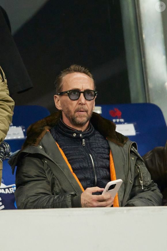 Philippe Caverivière en tribunes lors du match du Tournoi des Six Nations opposant la France à l'Écosse (35-16) au Stade de France à Saint-Denis, Seine Saint-Denis, France, le 15 mars 2025. © Christian Liewig/Bestimage