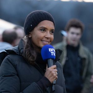Karine Le Marchand soutient les agriculteurs sur le barrage de l'Autoroute A4 à hauteur de Jossigny en Seine et Marne le 29 Janvier 2024. 
© Jeremy Melloul - Pierre Perusseau / Bestimage