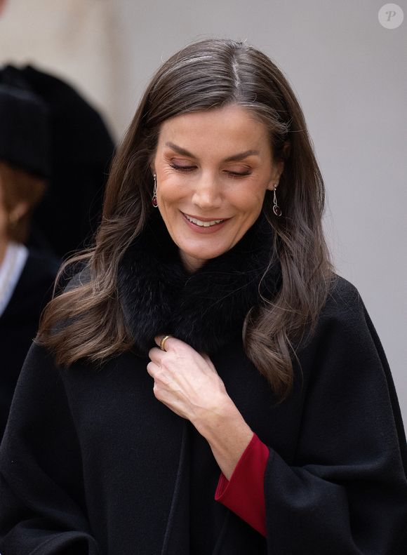 Le roi Felipe VI et la reine Letizia d'Espagne lors de la cérémonie d'investiture du roi Felipe VI en tant que docteur honoris causa (diplôme honorifique) par l'Université d'Alcala, le 27 février 2025. @LALO YASKY / BESTIMAGE