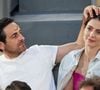 "On a mis deux ans à avoir notre bébé et maintenant c'est le bonheur mais c'est un parcours qui est hyper dur psychologiquement, physiquement..."

Camille Combal et sa femme Marie en tribunes lors des Internationaux de France de tennis de Roland Garros 2023, à Paris, France, le 6 juin 2023. © Jacovides-Moreau/Bestimage