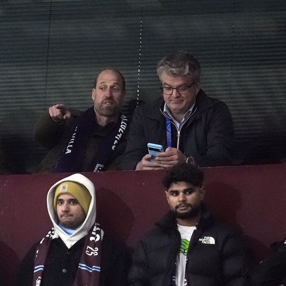 Le Prince de Galles dans les tribunes lors du match retour des huitièmes de finale de l'UEFA Champions League à Villa Park, Birmingham. Mercredi 12 mars 2025. ... Aston Villa - Club Brugge - UEFA Champions League - Huitièmes de finale - Match retour - Villa Park Birmingham Nick Potts/PA Wire.