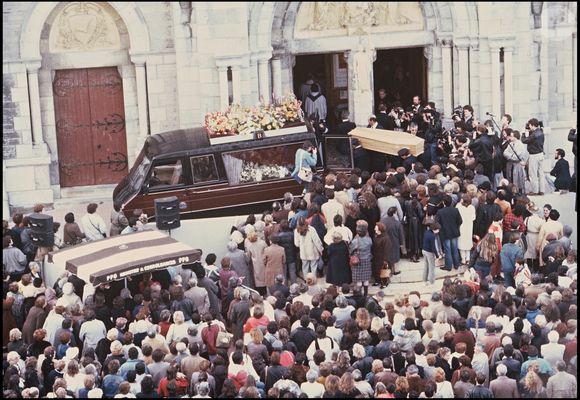 Les obsèques de Daniel Balavoine à Biarritz le 22 janvier 1986