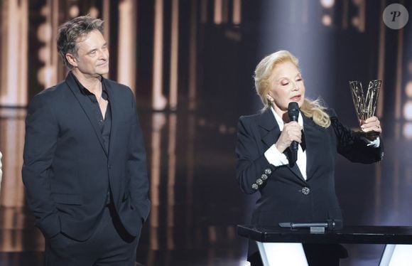 David Hallyday et Sylvie Vartan - Cérémonie de la 40ème édition des Victoires de la Musique à la Seine Musicale à Boulogne-Billancourt, France, le 14 février 2025. © Coadic Guirec/Bestimage