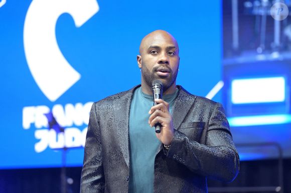 Exclusif - Teddy Riner - Soirée de remerciement de Teddy Riner à la Maison du judo à Montrouge, le 29 novembre 2024. Devant une centaine d'invités, Le champion olympique (11 fois) et champion olympique (5 fois) a tenu à remercier tous ceux qui l'ont soutenu tout au long de son impressionnante carrière, de son premier entraîneur en club jusqu’à sa femme et sa mère, en passant par sa psychologue de l’INSEP. Une vente aux enchères au profit de l'association de Teddy Riner a conclu la soirée. 
© Rachid Bellak / Bestimage