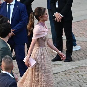 Rania Al-Abd Allah di Giordania arrivant au Campo della Madonna dell'Orto avant le mariage des Bezos, à Venise, Italie, le 26 juin 2025. Photo par SGP/SPUS/ABACAPRESS.COM