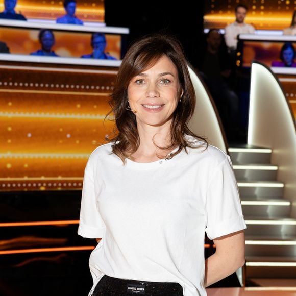 Nathalie Péchalat en backstage de l'enregistrement de l'émission "100% Logique", présentée par C.Féraud et diffusée le 24 janvier sur France 2, à Saint Denis, France, le 28 novembre 2025. © Jeremy Melloul/Bestimage