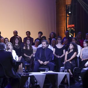 Exclusif - Claire Chazal, André Manoukian lors de l'enregistrement de l'émission "Le Grand Echiquier - Spéciale Serge Gainsbourg" présentée par C.Chazal et A.Manoukian et diffusée le 7 avril 2026 sur France 2, à Paris, France, le 17 septembre 2025. © Jack Tribeca/Bestimage