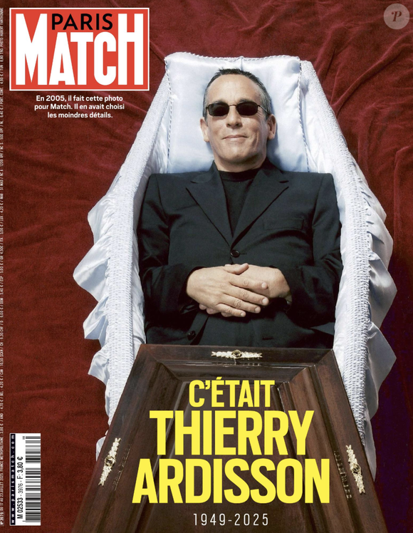 Thierry Ardisson en couverture du dernier numéro de Paris Match, paru le 17 juillet 2025.