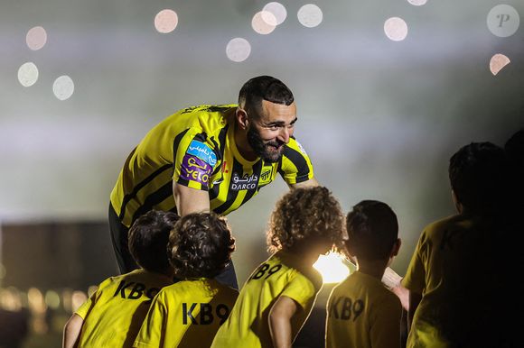 Photo d'archives - Le joueur de football français Karim Benzema est présenté aux fans d'Al-Ittihad au stade King Abdullah Sports City à Jeddah, Royaume d'Arabie Saoudite, le 8 juin 2023. Photo by Balkis Press/ABACAPRESS.COM