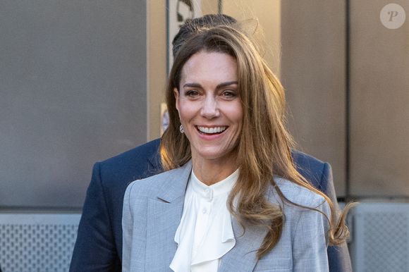 Catherine (Kate) Middleton, princesse de Galles, arrive à la Salesforce Tower pour assister au sommet Future Workforce à Londres. © Zuma Press / Bestimage