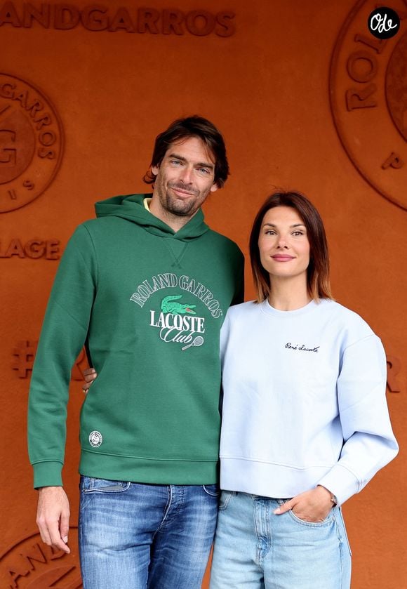 Camille Lacourt et sa compagne Alice Detollenaere - Célébrités au village des Internationaux de France de tennis de Roland Garros 2024 à Paris le 2 juin 2024.
© Jacovides / Moreau / Bestimage