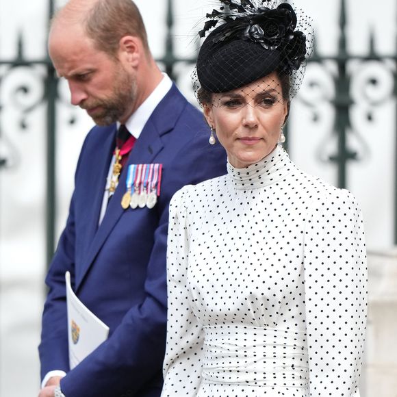 Le prince William, prince de Galles, et Catherine (Kate) Middleton, princesse de Galles - Les membres de la famille royale assistent à un service d'action de grâce à l'abbaye de Westminster, Londres, Royaume-Uni, à l'occasion du 80ème anniversaire du jour de la Victoire en Europe, le 8 mai 2025.
©Julien Burton / Bestimage