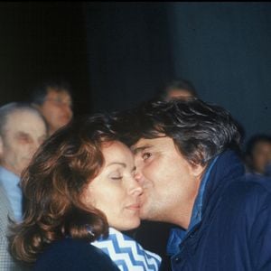 Bernard et Dominique Tapie lors de la finale de Coupe d'Europe Marseille / Belgrade en 1991 (Archives). MARIO BRENNA / BESTIMAGE