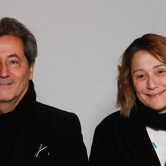 Exclusif - Daniela Lumbroso et son mari Eric Ghebali - Spectacle symphonique "Aznavour Célébration - l'hommage officiel" en clôture du centenaire de la naissance de C. Aznavour au palais des Congrès à Paris le 23 novembre 2024. © Christophe Clovis / Bestimage