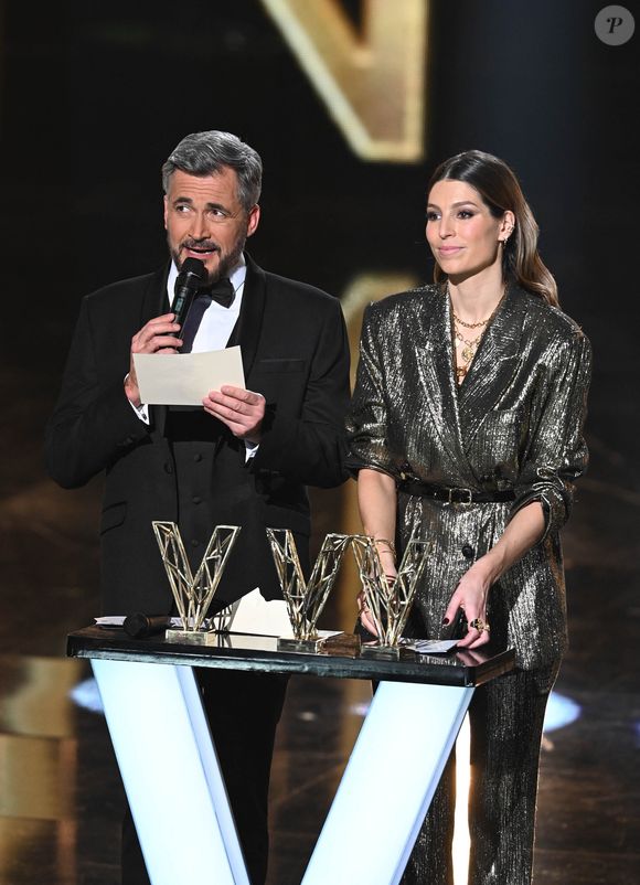 Olivier Minne et Laury Thilleman lors de la 37ème cérémonie des Victoires de la musique à la Seine musicale de Boulogne-Billancourt, le 11 février 2022.
© Guirec Coadic/Bestimage