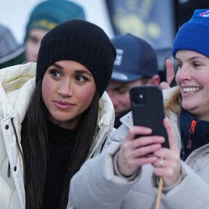 Meghan, la duchesse de Sussex, regarde la compétition de skeleton pendant les Jeux Invictus 2025, à Whistler, en Colombie-Britannique, le lundi 10 février 2025. Dyck Darryl/CP/ABACA